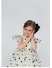 Gold And Black Star Tulle Flower Girl Dress